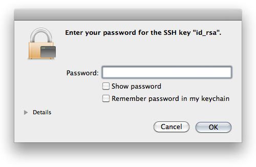 OS X SSH keypass dialog
